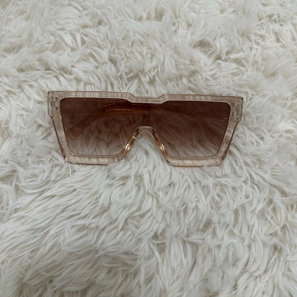Accessories - Stylish Pink Beige Sunglasses